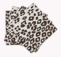 Set of 4 Cinder Iconic Leopard Napkins