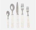 Five Piece Ivory Montecito Flatware Set