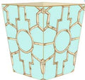 Aqua Bamboo Wastebasket