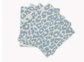 Set of 4 Sky Leopard Napkins